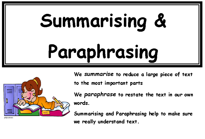 Summarising and Paraphrasing