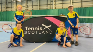 Underbank's Primary 4 tennis team